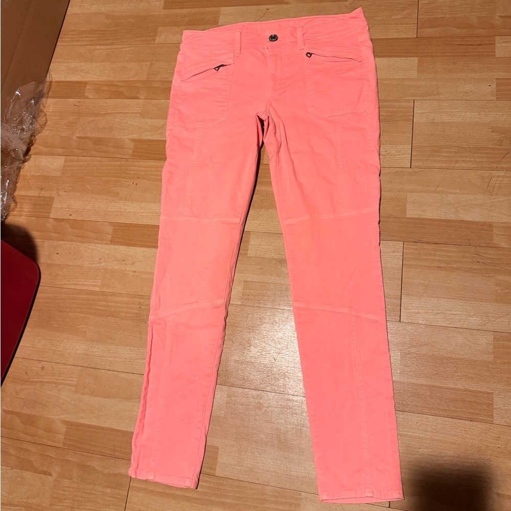 🎯NWOT American Eagle Coral Cotton colorful vibrant jeans cotton 10 neon pink